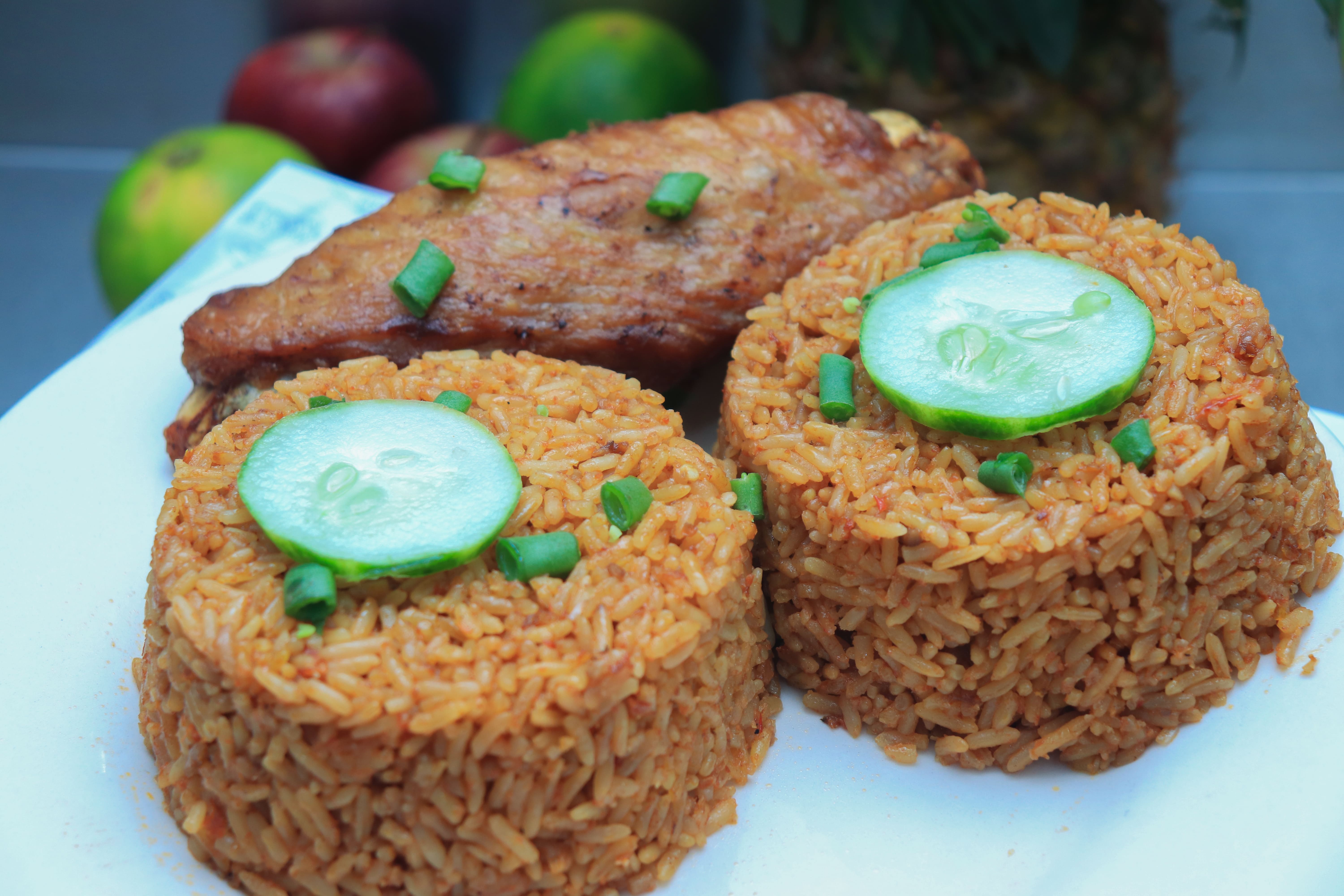Jollof rice and turkey
