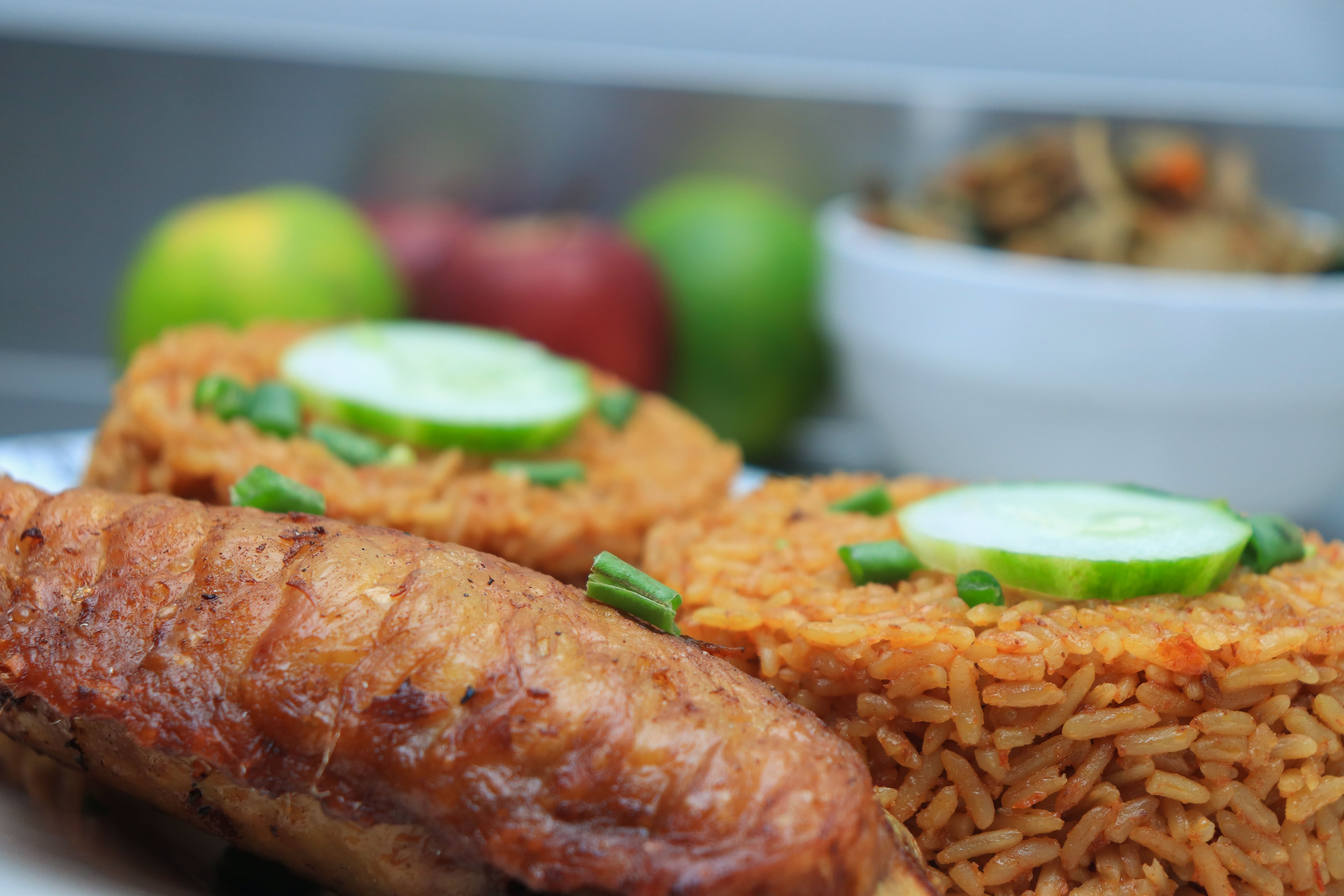 Jollof rice with turkey